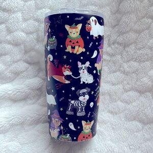 Brand New Adorable dogs in Halloween custom hot/cold tumbler